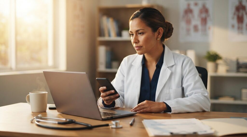 ¿Cuántas decisiones administrativas toma un médico antes del mediodía?